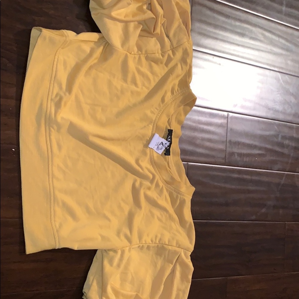 Yellow crop top